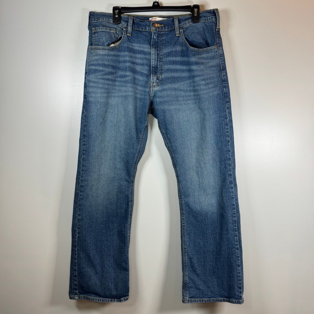 Signature by Levi Strauss Regular Fit Jeans Mens 36x30 Actual 29.5 Medium Wash‎